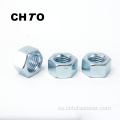 DIN 555 Grado 10 Hexagon Nuts Zinc chapado en